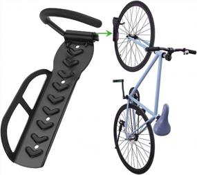 img 4 attached to Vertical Bike Hook Wall Mount - Heavy Duty Bicycle Hanger For Garage Storage - Holds Up To 66 Lbs - Easy Hanging And Detaching - Includes Screws - Nuovoware