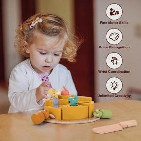 img 2 attached to 🧩 Wooden Montessori Toys: Shape Sorter Magnetic Puzzle for 1+ Year Olds, Toddler Learning & Pretend Play Game, Educational Gifts for Boys and Girls, Cat PK Mouse Theme