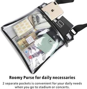img 1 attached to Clear Purse F Color Stadium Approved Women's Handbags & Wallets : Crossbody Bags