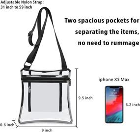 img 2 attached to Clear Purse F Color Stadium Approved Women's Handbags & Wallets : Crossbody Bags