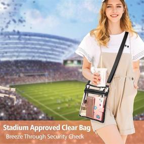 img 3 attached to Clear Purse F Color Stadium Approved Women's Handbags & Wallets : Crossbody Bags