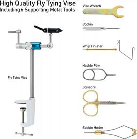 img 3 attached to Complete Fly Tying Kit With Vise, Tools & Materials - Dr.Fish Fly Fishing Station