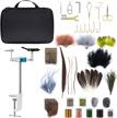 complete fly tying kit with vise, tools & materials - dr.fish fly fishing station logo