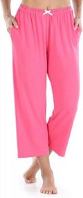 img 2 attached to Jersey Capri Pajama Pants For Women - Lightweight With Convenient Pockets For Sleep And Lounging