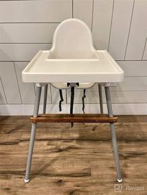 img 3 attached to IKEA Antilop Baby Highchair Footrest: 🪵 Enhancing Comfort with Natural Dark Wood Bamboo Addition