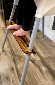 img 1 attached to IKEA Antilop Baby Highchair Footrest: 🪵 Enhancing Comfort with Natural Dark Wood Bamboo Addition