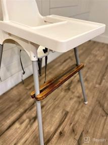 img 4 attached to IKEA Antilop Baby Highchair Footrest: 🪵 Enhancing Comfort with Natural Dark Wood Bamboo Addition