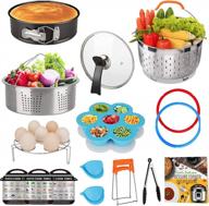 complete 8 quart pot accessories kit: includes sealing rings, tempered glass lid, and steamer basket for optimal cooking experience logo