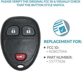 img 1 attached to 🔑 Enhance Security & Convenience with Keyless2Go FCC KOBGT04A 15100811 Car Key Replacement for Uplander, Terraza, HHR & Relay Vehicles