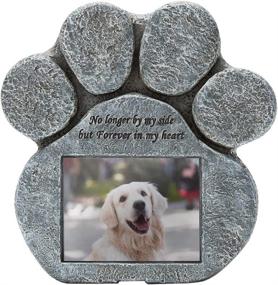 img 4 attached to 🐾 EXPAWLORER Personalized Pawprint Pet Memorial Garden Stones with Photo Frame & Sympathy Poem | Dog Memorial Stone Pet Loss Gifts, Grave Markers, & Remembrance Headstone for Lawn, Garden, or Backyard