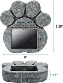 img 3 attached to 🐾 EXPAWLORER Personalized Pawprint Pet Memorial Garden Stones with Photo Frame & Sympathy Poem | Dog Memorial Stone Pet Loss Gifts, Grave Markers, & Remembrance Headstone for Lawn, Garden, or Backyard