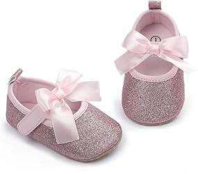 img 1 attached to ENERCAKE Non Slip Bowknot Princess Toddler Girls' Shoes ~ Flats