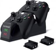 efficient charging station for xbox one controllers with 2 rechargeable batteries logo