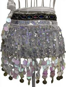 img 2 attached to 🔥 Женская пляжная юбка для танца живота MUNAFIE для фестивальной одежды