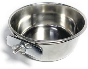 img 4 attached to 🐦 Birds LOVE Stainless Steel Bolt on Cage Cup - 30 oz | Ideal Bird, Dog, and Small Animal Food and Water Bowl