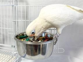 img 2 attached to 🐦 Birds LOVE Stainless Steel Bolt on Cage Cup - 30 oz | Ideal Bird, Dog, and Small Animal Food and Water Bowl