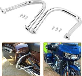 img 4 attached to 🛡️ Chrome Rear Saddlebag Crash Bars for 2014-2021 Indian Chief Chieftain Springfield Roadmaster Dark Horse by Mofun