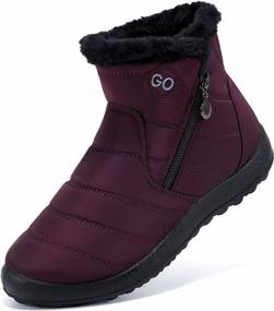 img 4 attached to Women'S Winter Boots: DUOYANGJIASHA Waterproof, Warm & Comfortable Slip Ons With Fur Lined Lining.