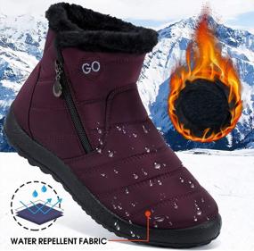 img 3 attached to Women'S Winter Boots: DUOYANGJIASHA Waterproof, Warm & Comfortable Slip Ons With Fur Lined Lining.
