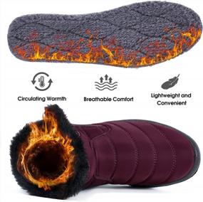 img 2 attached to Women'S Winter Boots: DUOYANGJIASHA Waterproof, Warm & Comfortable Slip Ons With Fur Lined Lining.