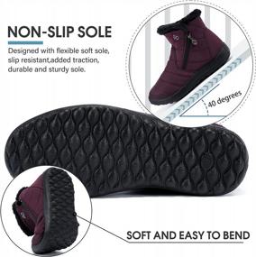 img 1 attached to Women'S Winter Boots: DUOYANGJIASHA Waterproof, Warm & Comfortable Slip Ons With Fur Lined Lining.