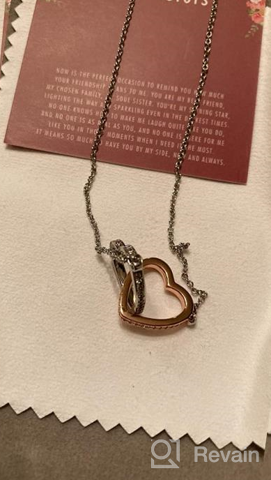 img 1 attached to Stunning UNGENT THEM Silver Interlocking Heart Necklace: Perfect Birthday & Christmas Gifts for Sisters, Best Friends, Women & Teen Girls review by Amy Price