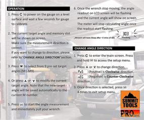 img 1 attached to 📐 Summit Tools Digital Angle Gauge: Precise ±2° Accuracy, 360° Rotation, 50 Memory Slots, LED and Buzzer Alerts, LCD, Peak/Track Modes, Calibrated Accuracy