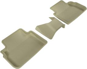 img 4 attached to 3D MAXpider Second Row Custom Fit All-Weather Floor Mat For Select Subaru Impreza/ Crosstrek Models - Kagu Rubber (Tan)