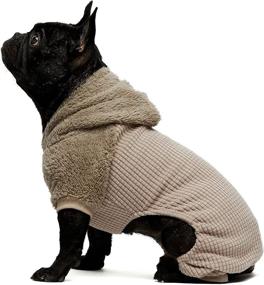 img 2 attached to 🐶 Cozy and Stylish: Fitwarm Fuzzy Velvet Girl Dog Hoodie for Winter - X-Small Brown