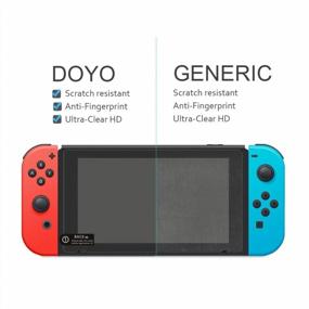img 2 attached to Защитите свой Nintendo Switch с помощью защитной пленки DOYO из закаленного стекла (2 шт. в упаковке)