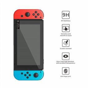 img 3 attached to Защитите свой Nintendo Switch с помощью защитной пленки DOYO из закаленного стекла (2 шт. в упаковке)