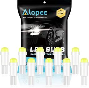 img 4 attached to 🚗 ALOPEE - Pack of 10 T5 / 74 73 2723 2721 LED Ceramic Bulbs for Car Auto Side Wedge Gauge Dashboard Instrument Panel Lights Lamp Ash Tray Light Bulb - 12V 20Lums White 1 SMD