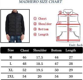 img 1 attached to MADHERO Men'S Puffer Vest Stand Collar Quilted Sleeveless Jacket Outerwear