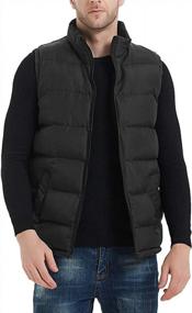 img 2 attached to MADHERO Men'S Puffer Vest Stand Collar Quilted Sleeveless Jacket Outerwear