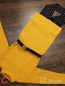 img 4 attached to Платье-свитер на длительные рукава с мокрым воротником для девочек от Amazon Essentials с приятной на ощупь текстурой.