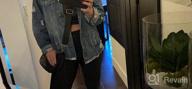 img 1 attached to Womens Boyfriend Washed Denim Jean Coat Jacket Outwear by ROSKIKI: A Trendy Addition to Your Wardrobe review by Charles Parente