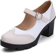 dadawen leather classic platform oxfords women's shoes - pumps logo