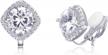square cubic zirconia crystal clip-on earrings - non-pierced studs for women and girls, 7mm logo