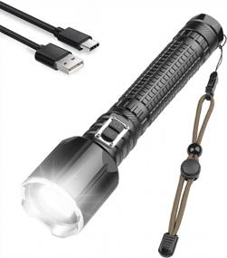 img 4 attached to XLENTGEN Rechargeable High Lumens Flashlight With 5 Modes & Zoom – Ideal For Camping And Emergency Situations