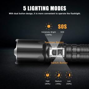 img 2 attached to XLENTGEN Rechargeable High Lumens Flashlight With 5 Modes & Zoom – Ideal For Camping And Emergency Situations