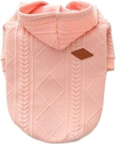 img 4 attached to Meioro Small Dog Sweater with Zipper and Hood, Cute Pet Clothes for Warm Winter, Suitable for French Bulldogs and Pugs (Size S, Pink)