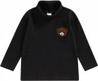 зимний свитер с высоким воротом и длинными рукавами для маленьких мальчиков и девочек - однотонная толстовка-пуловер для базового образа логотип