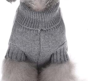 img 1 attached to 🐶 MaruPet Ribbed Knit Turtleneck Sweater for Small Dogs - Cozy Knitwear Hoodies for Doggies