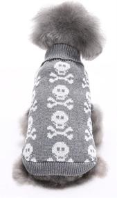 img 2 attached to 🐶 MaruPet Ribbed Knit Turtleneck Sweater for Small Dogs - Cozy Knitwear Hoodies for Doggies