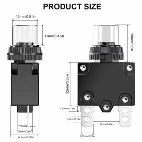 img 2 attached to Комплект автоматических выключателей DIYhz - 2 упаковки 16A, термовыключатели с кнопкой сброса и водонепроницаемой крышкой