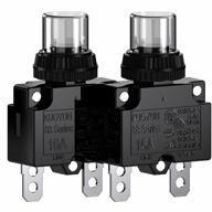 diyhz circuit breaker kit - 2 pack 16a thermal overload breakers with push button reset and waterproof cap logo