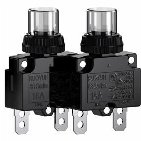 img 4 attached to DIYhz Circuit Breaker Kit - 2 Pack 16A Thermal Overload Breakers With Push Button Reset And Waterproof Cap