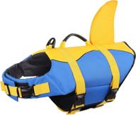 🦈 adjustable dog life vest - queenmore pet lifesaver for swimming, shark life jacket with rescue handle, rip-stop safety vest for small medium large dogs логотип