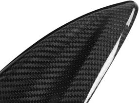 img 1 attached to Carbon Fiber Shark Fin Antenna Cover Trim for BMW F22 F30 F35 F34 F32 F33 F80 - FM AM Radio Shark Fin Aerial with Adhesive Tape