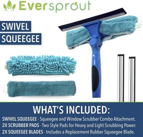 img 2 attached to 🧹 Versatile EVERSPROUT Swivel Squeegee Attachment: Effortlessly Clean with Extension Pole (Pole Not Included)